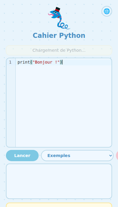 Écran montrant du code Python en cours d'écriture