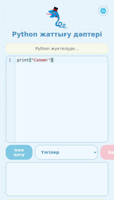 Python коды жазылып жатқан экран