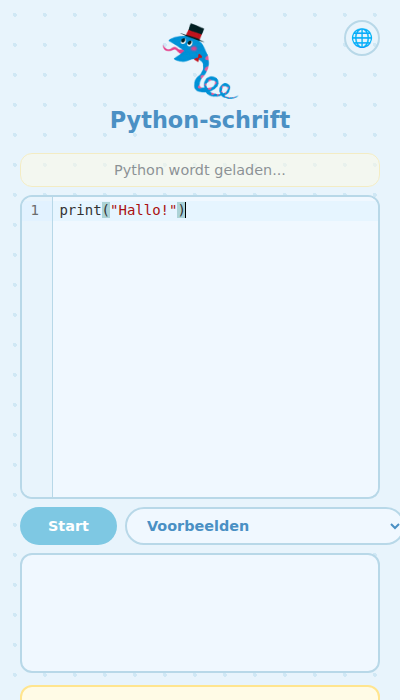 Scherm met Python-code die getypt wordt