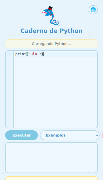 Tela mostrando código Python sendo digitado